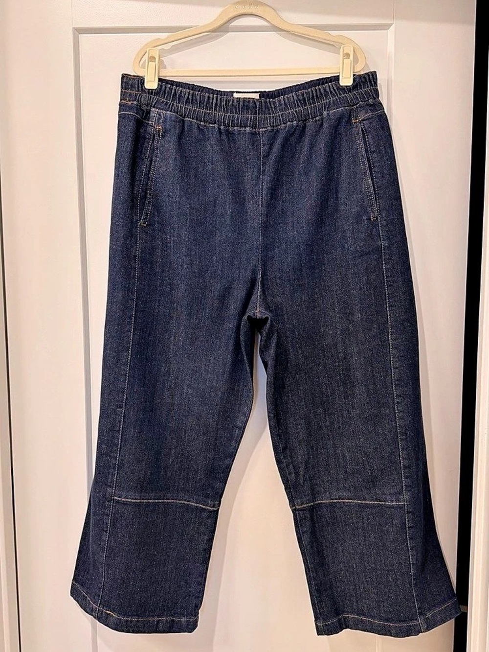 PILCRO Wide Leg Denim Pants in Blue Size XL Like New